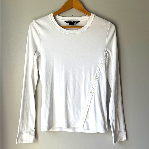 Veronica Beard Hillie  Asymmetric bottom rib Top size M - Picture 1 of 4